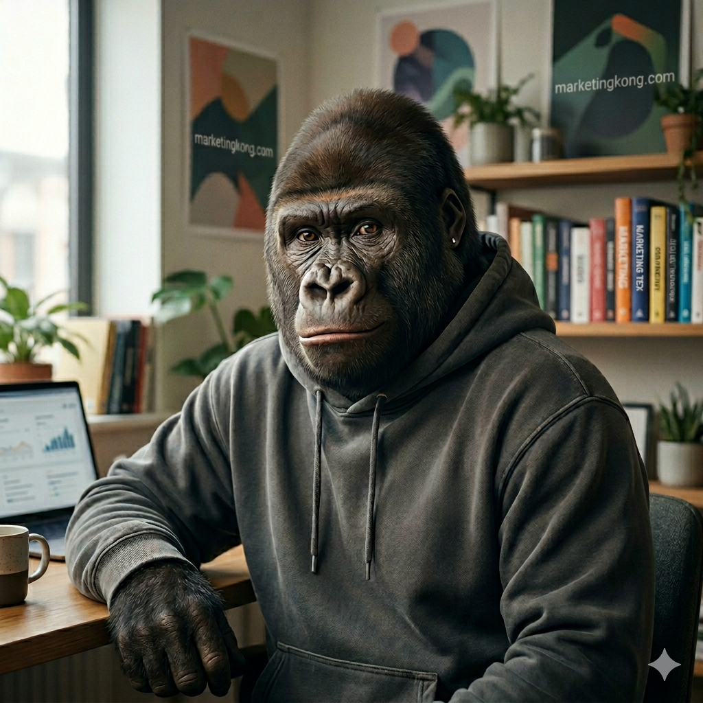 MarketingKong mascot — gorille expert en marketing digital